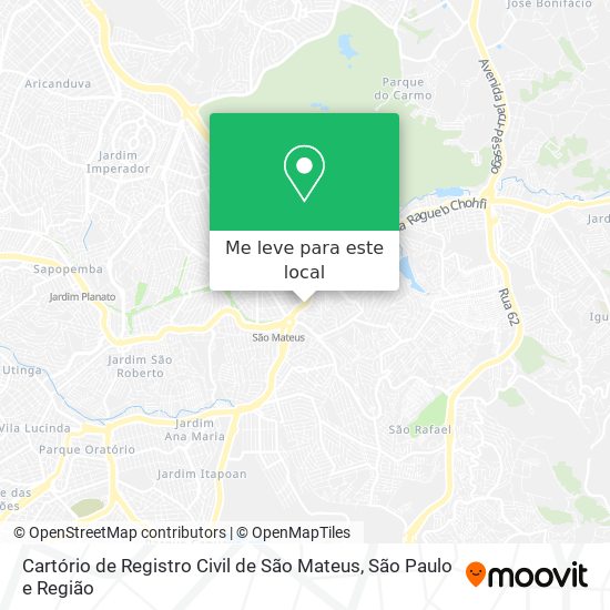 Cartório de Registro Civil de São Mateus mapa