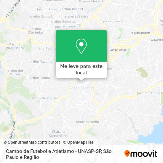 Campo de Futebol e Atletismo - UNASP-SP mapa
