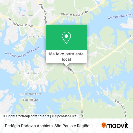 Pedágio Rodovia Anchieta mapa