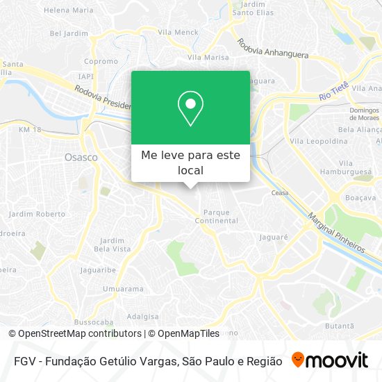 FGV - Fundação Getúlio Vargas mapa