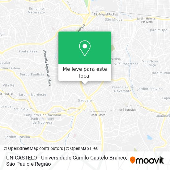 UNICASTELO - Universidade Camilo Castelo Branco mapa