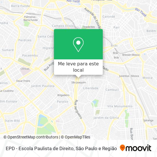 EPD - Escola Paulista de Direito mapa