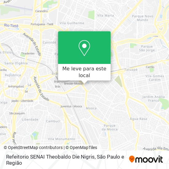 Refeitorio SENAI Theobaldo Die Nigris mapa