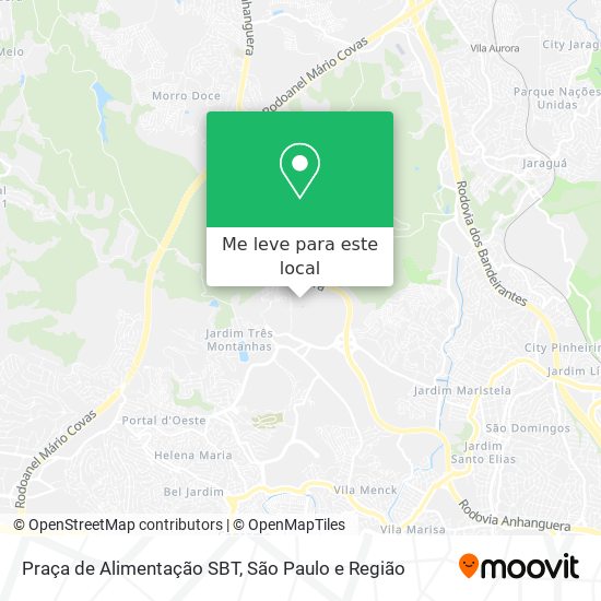 Praça de Alimentação SBT mapa