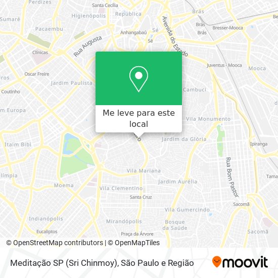 Meditação SP (Sri Chinmoy) mapa