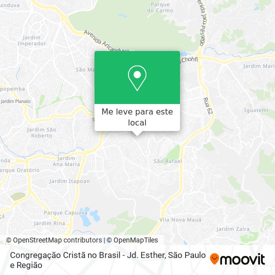 Congregação Cristã no Brasil - Jd. Esther mapa