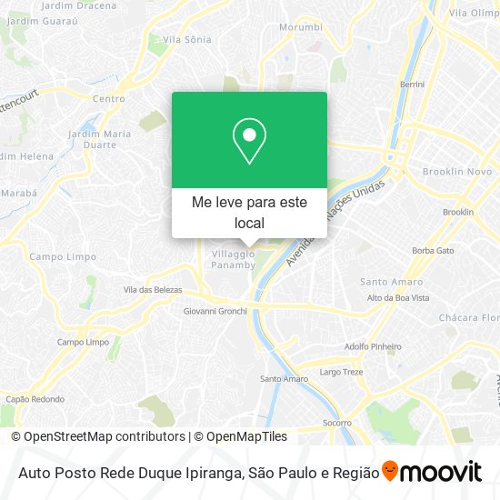 Auto Posto Rede Duque Ipiranga mapa