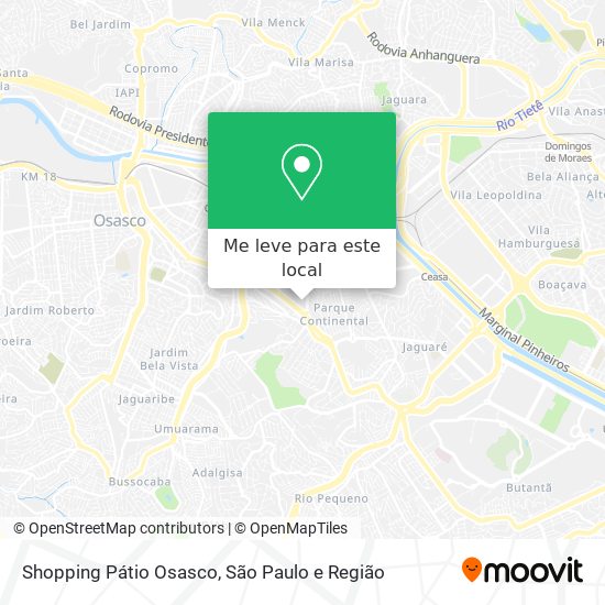 Shopping Pátio Osasco mapa