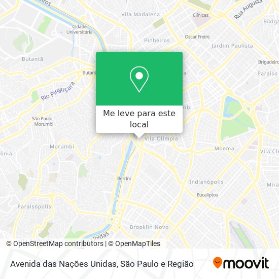 Avenida das Nações Unidas mapa