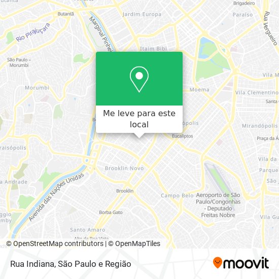 Rua Indiana mapa