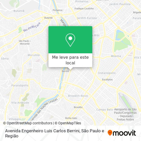 Avenida Engenheiro Luís Carlos Berrini mapa