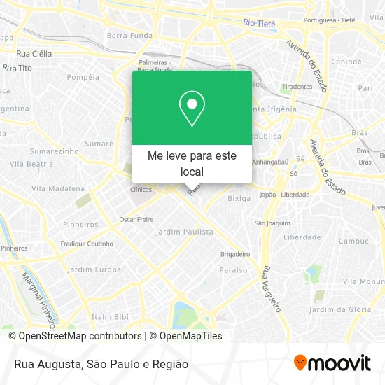 Rua Augusta mapa