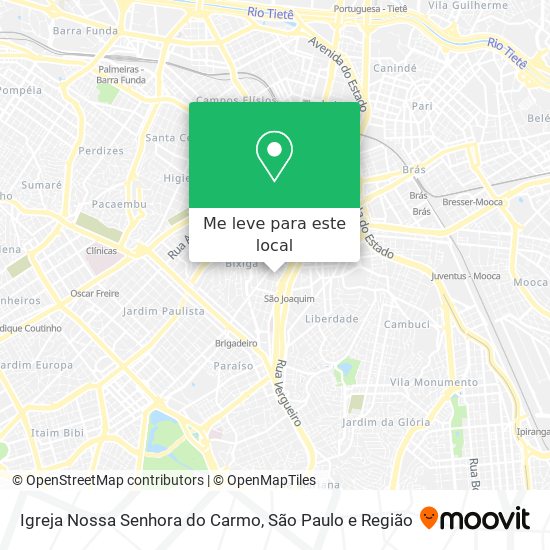 Igreja Nossa Senhora do Carmo mapa