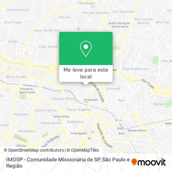 IMOSP - Comunidade Missionária de SP mapa