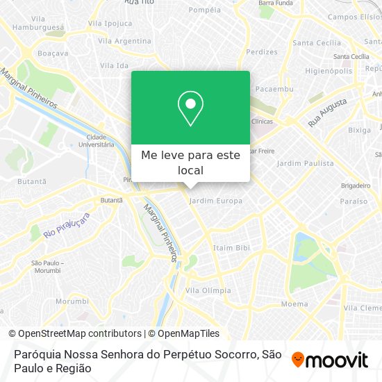 Paróquia Nossa Senhora do Perpétuo Socorro mapa