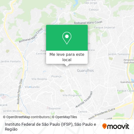 Instituto Federal de São Paulo (IFSP) mapa