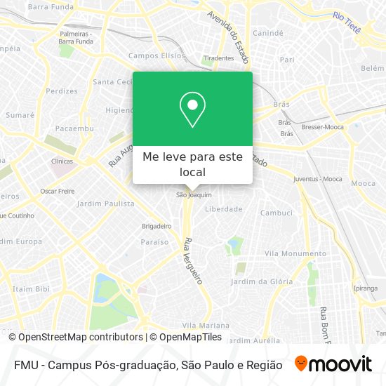 FMU - Campus Pós-graduação mapa
