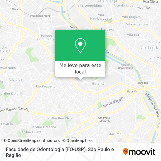 Faculdade de Odontologia (FO-USP) mapa
