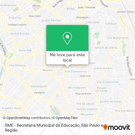 SME - Secretaria Municipal da Educação mapa