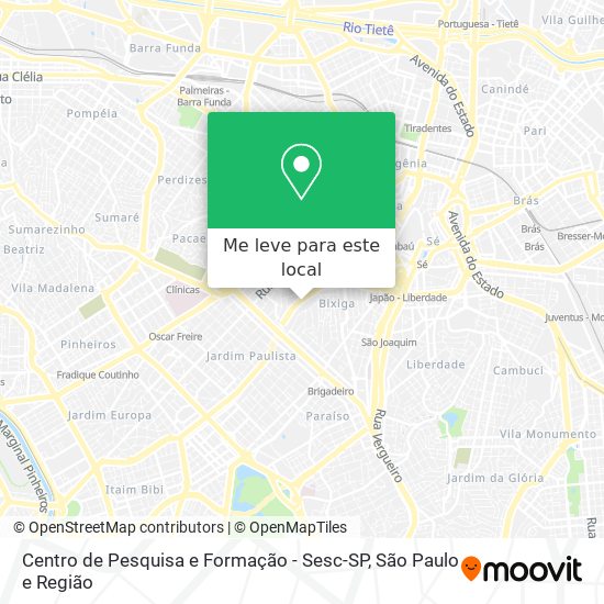Centro de Pesquisa e Formação - Sesc-SP mapa