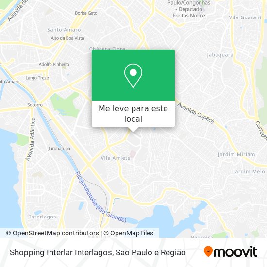 Shopping Interlar Interlagos mapa