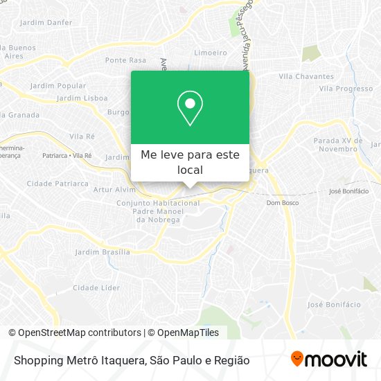 Shopping Metrô Itaquera mapa