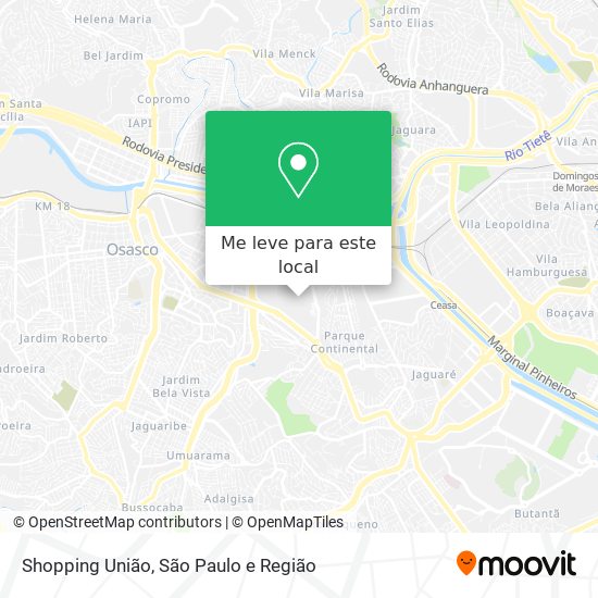 Shopping União mapa