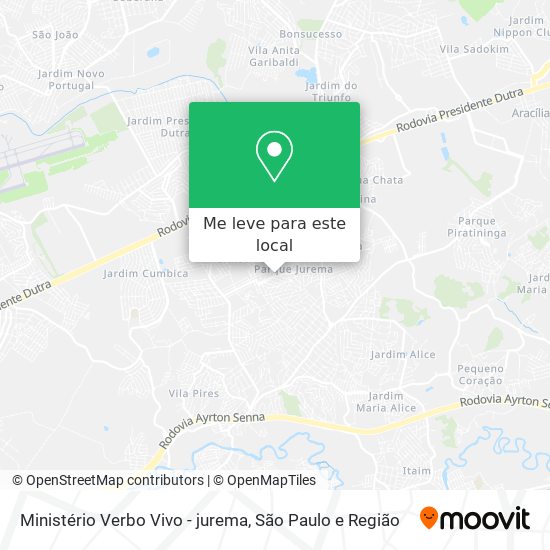 Ministério Verbo Vivo - jurema mapa