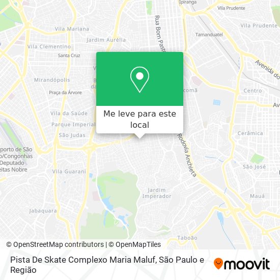 Pista De Skate Complexo Maria Maluf mapa