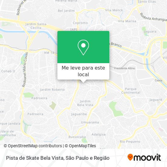 Pista de Skate Bela Vista mapa