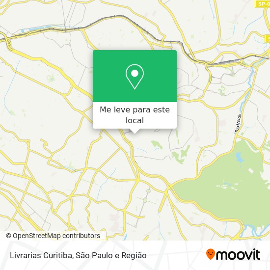Livrarias Curitiba mapa