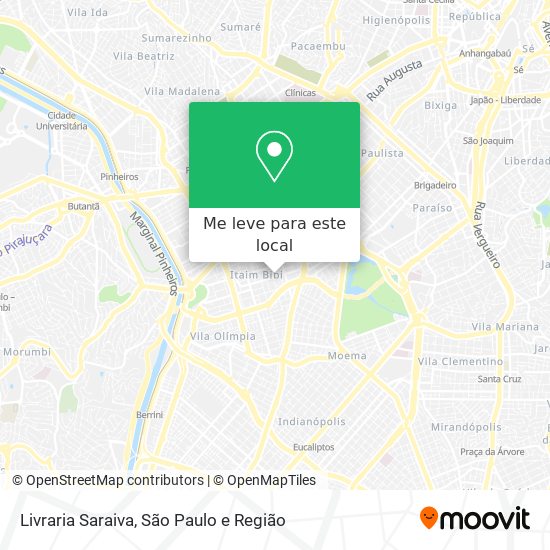 Livraria Saraiva mapa