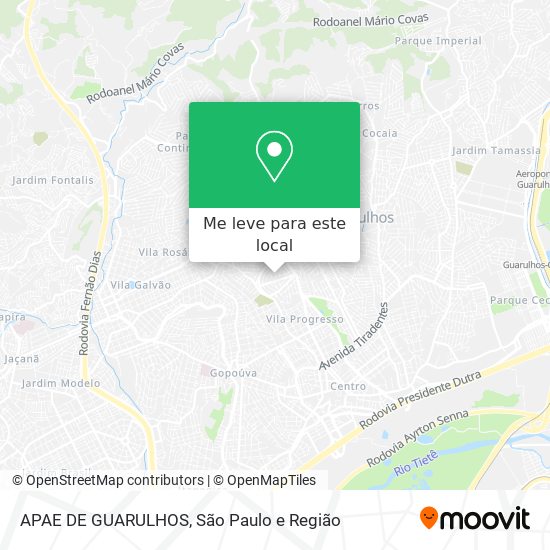 APAE DE GUARULHOS mapa