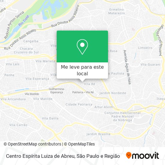 Centro Espírita Luiza de Abreu mapa