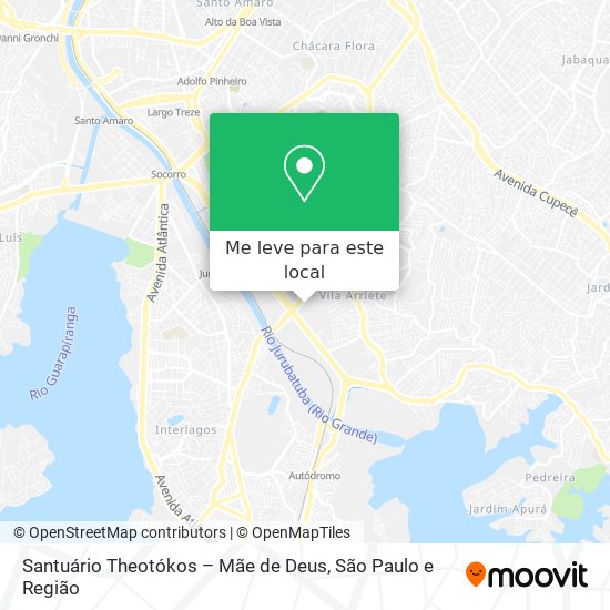 Santuário Theotókos – Mãe de Deus mapa