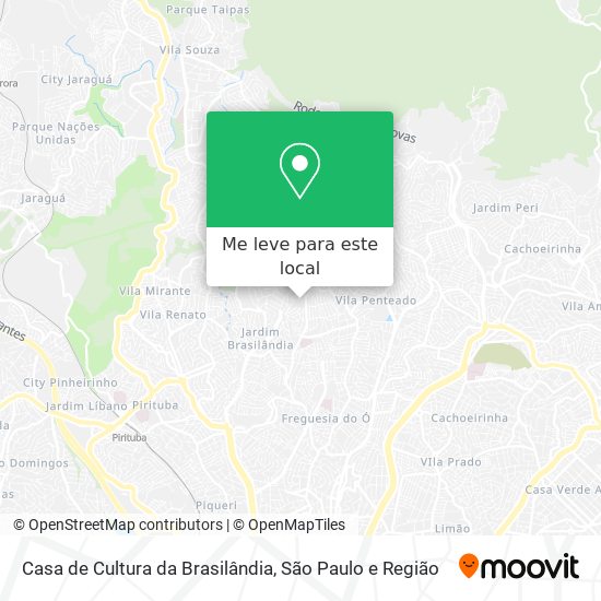 Casa de Cultura da Brasilândia mapa