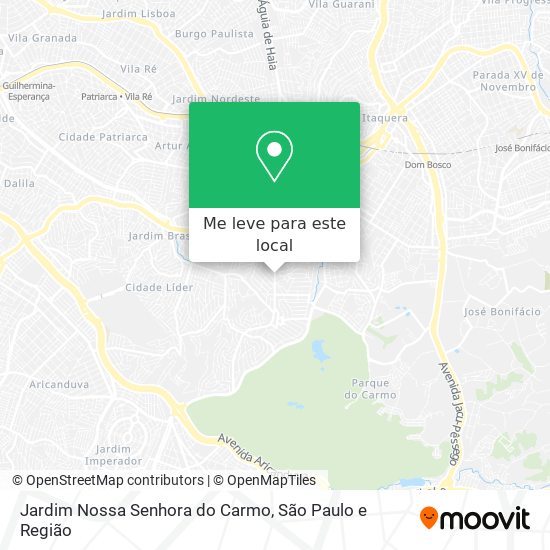 Jardim Nossa Senhora do Carmo mapa