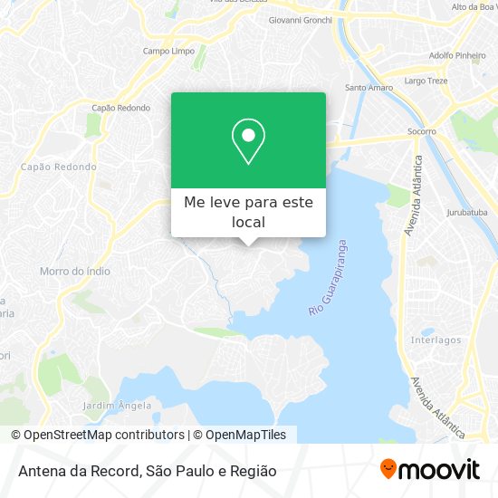 Antena da Record mapa