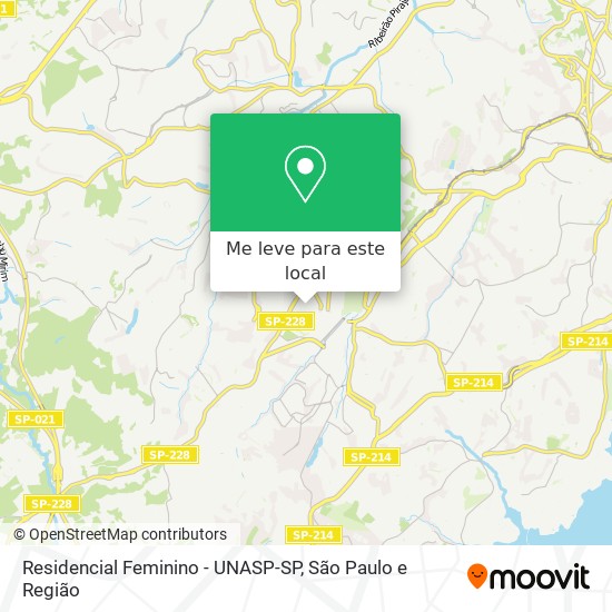 Residencial Feminino - UNASP-SP mapa