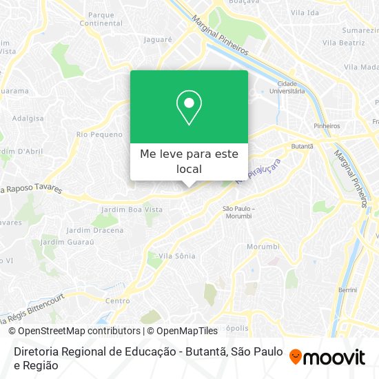 Como chegar até Diretoria Regional de Educação - Butantã de Ônibus ou Metrô?