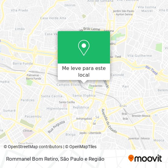 Rommanel Bom Retiro mapa