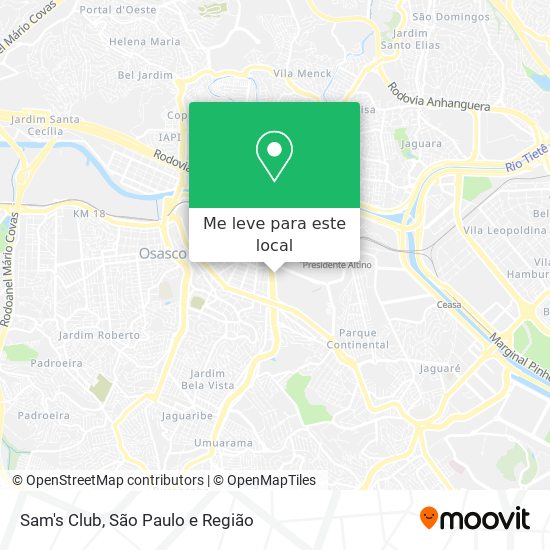 Sam's Club mapa