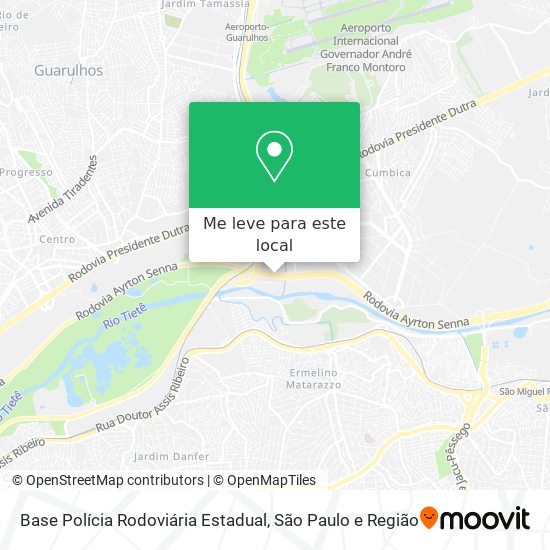 Base Polícia Rodoviária Estadual mapa