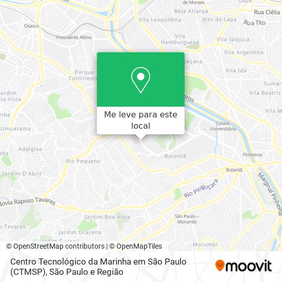 Centro Tecnológico da Marinha em São Paulo (CTMSP) mapa