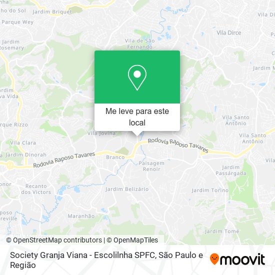 Society Granja Viana - Escolilnha SPFC mapa