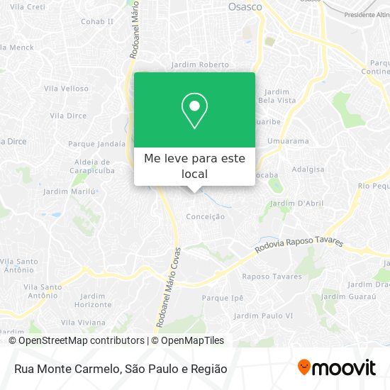 Rua Monte Carmelo mapa