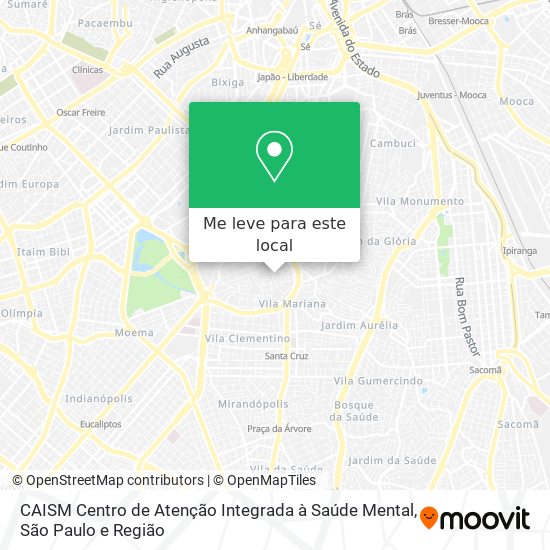 CAISM Centro de Atenção Integrada à Saúde Mental mapa