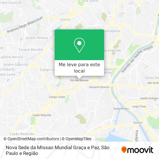 Nova Sede da MIssao Mundial Graça e Paz mapa