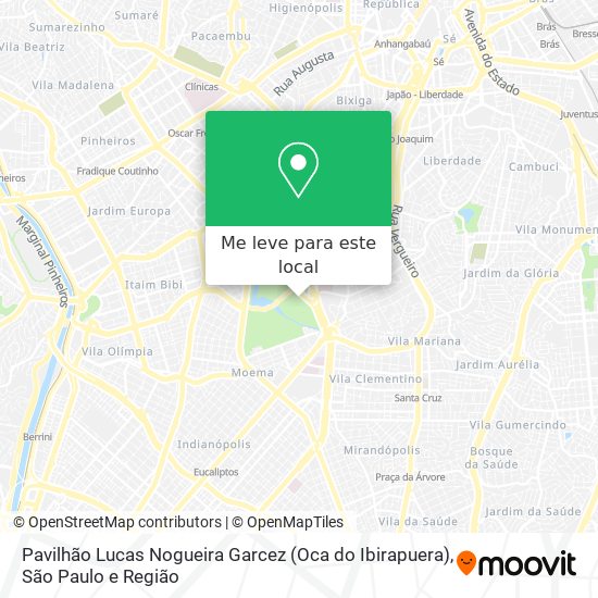 Pavilhão Lucas Nogueira Garcez (Oca do Ibirapuera) mapa
