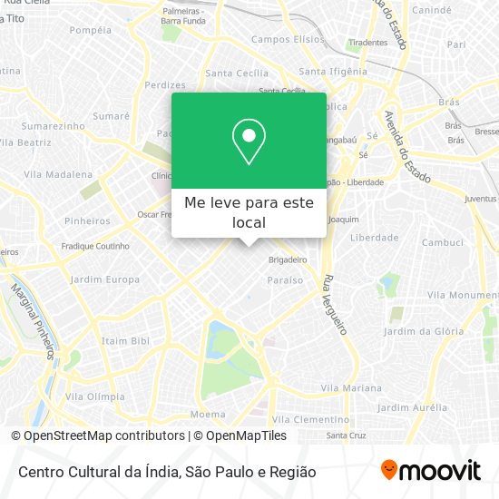 Centro Cultural da Índia mapa